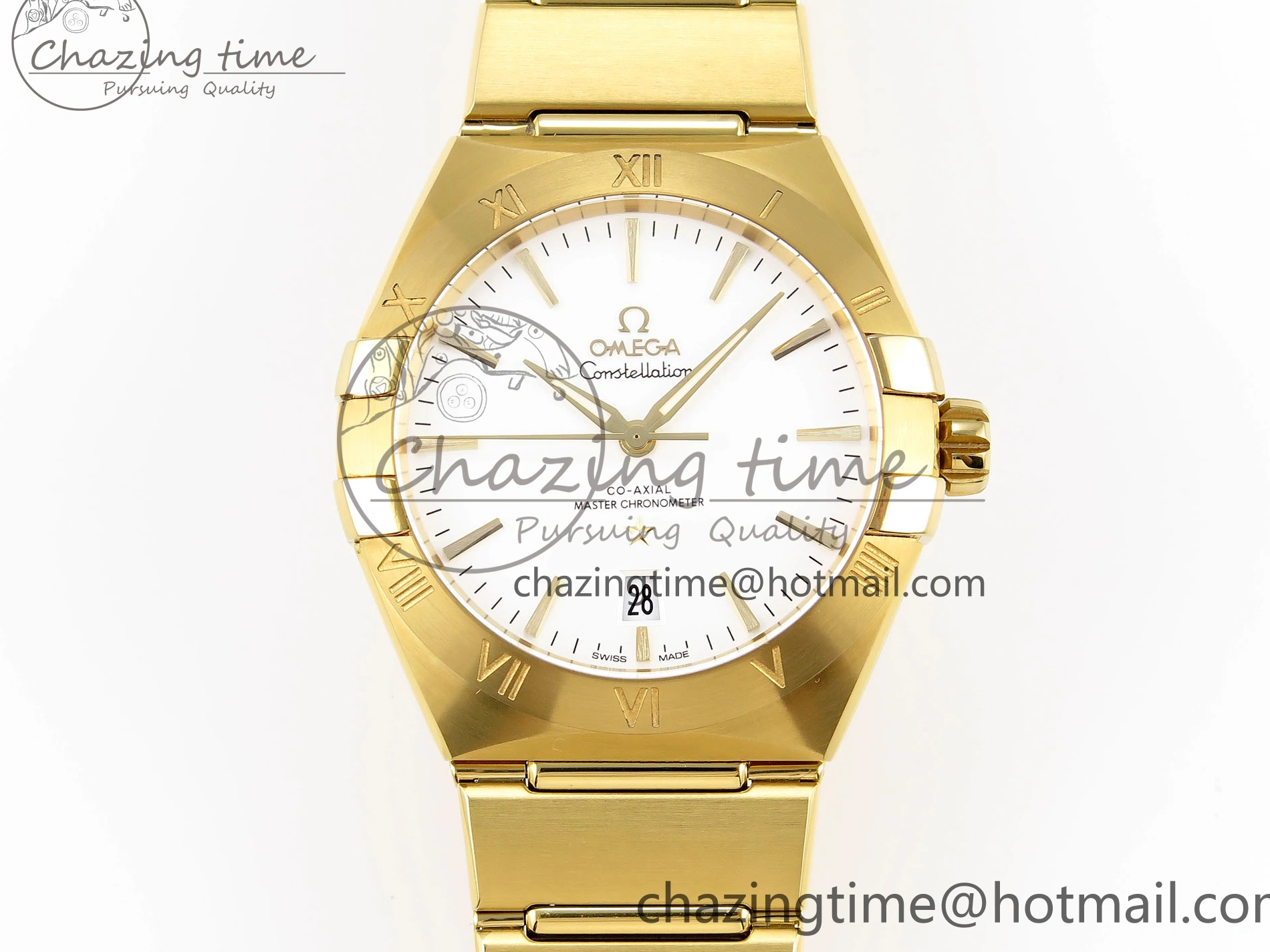 0514 Constellation 39mm YG ASWF 1:1 Best Edition White Dial on YG Bracelet A Casual 7780
